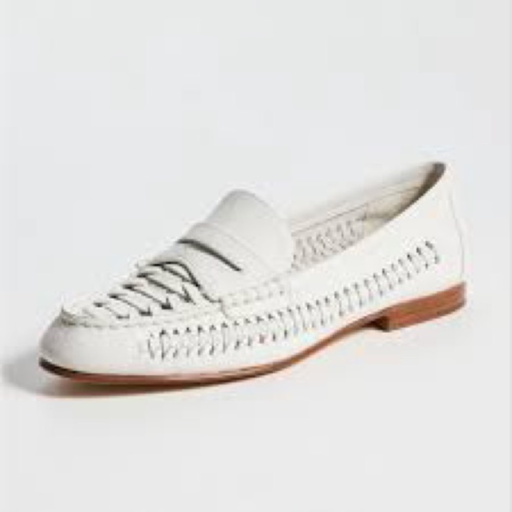 Veronica Beard -White Loafers sz 9